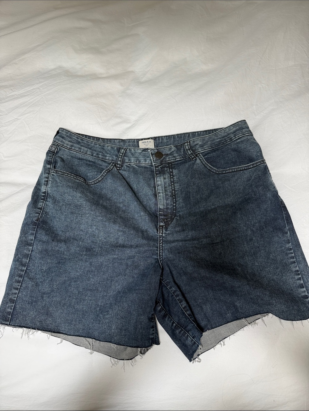 Ripton Biking Jorts Dark Blue Denim Cut Off